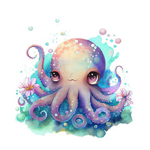 Load image into Gallery viewer, Huancan - Watercolor Animal - Octopus - 40*50CM 16CT 2 Stamped Cross Stitch
