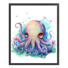 Load image into Gallery viewer, Huancan - Watercolor Animal - Octopus - 40*50CM 16CT 2 Stamped Cross Stitch
