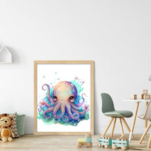 Load image into Gallery viewer, Huancan - Watercolor Animal - Octopus - 40*50CM 16CT 2 Stamped Cross Stitch
