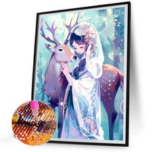 Load image into Gallery viewer, Girl And Deer 40*50CM(Canvas) Full Round Drill Diamond Painting
