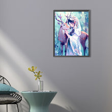 Load image into Gallery viewer, Girl And Deer 40*50CM(Canvas) Full Round Drill Diamond Painting

