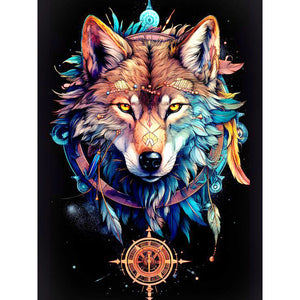 Wolf 30*40CM(Picture) Full Square Drill Diamond Painting