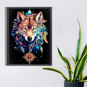 Wolf 30*40CM(Picture) Full Square Drill Diamond Painting