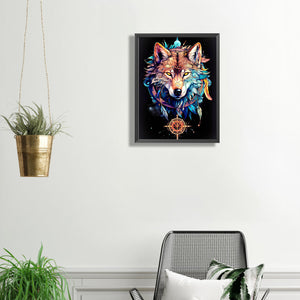 Wolf 30*40CM(Picture) Full Square Drill Diamond Painting