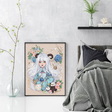 Load image into Gallery viewer, Huancan - Sheep Girl - 50*65CM 11CT 3 Stamped Cross Stitch
