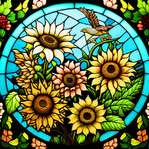 Many Sunflowers 30*30CM(Canvas) Full Round Drill Diamond Painting