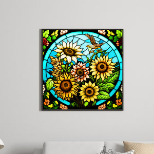 Many Sunflowers 30*30CM(Canvas) Full Round Drill Diamond Painting