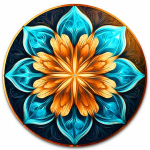 Eight-Petaled Flower 30*30CM(Canvas) Full Round Drill Diamond Painting