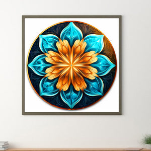 Eight-Petaled Flower 30*30CM(Canvas) Full Round Drill Diamond Painting
