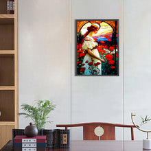 Load image into Gallery viewer, Thinking Girl In White 30*40CM(Canvas) Full Round Drill Diamond Painting
