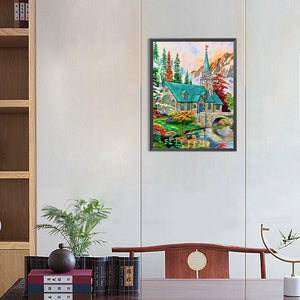 Countryside Garden 30*40CM(Canvas) Full Round Drill Diamond Painting