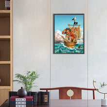 Load image into Gallery viewer, Pirate Ship 30*40CM(Canvas) Full Round Drill Diamond Painting
