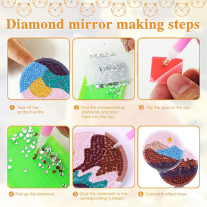 Special Shaped Double Side DIY Diamond Art Mosaic Makeup Mirror (064)