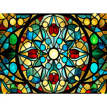 Load image into Gallery viewer, Line Art Glass Painting 40*30CM(Canvas) Full Round Drill Diamond Painting
