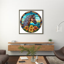 Load image into Gallery viewer, Yishu - Glass Painting - Horse - 40*40CM 11CT 3 Stamped Cross Stitch
