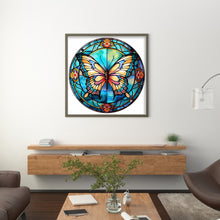 Load image into Gallery viewer, Yishu - Glass Painting - Butterfly - 40*40CM 11CT 3 Stamped Cross Stitch
