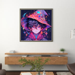 Huancan - Magic Boy - 50*50CM 14CT 2 Stamped Cross Stitch