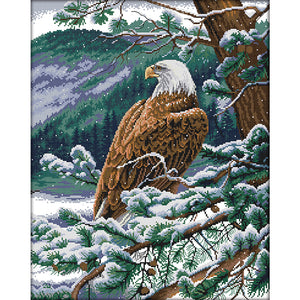 Joy Sunday - Eagle Looking Out - 55*67CM 11CT 3 Stamped Cross Stitch
