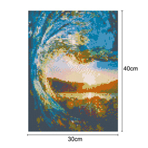 Sun 40*30CM(Canvas) Full Round Drill Diamond Painting