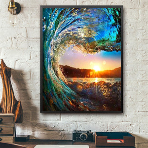Sun 40*30CM(Canvas) Full Round Drill Diamond Painting