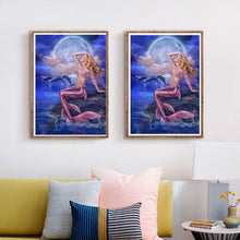 Load image into Gallery viewer, Mermaid 30*40 CM(Canvas) Full Round Drill Diamond Painting
