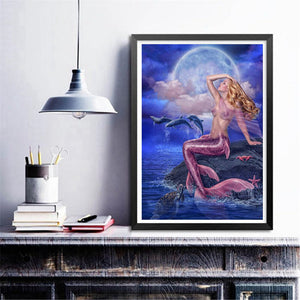 Mermaid 30*40 CM(Canvas) Full Round Drill Diamond Painting