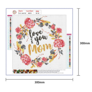 Mother'S Day 30*30CM(Canvas) Full Round Drill Diamond Painting