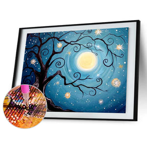 Night Scene 40*30CM(Canvas) Full Round Drill Diamond Painting