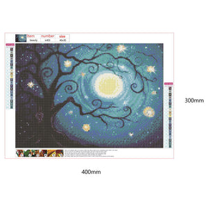 Night Scene 40*30CM(Canvas) Full Round Drill Diamond Painting