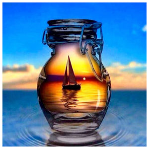 Reflection In A Wine Glass 30*30CM(Canvas) Full Round Drill Diamond Painting