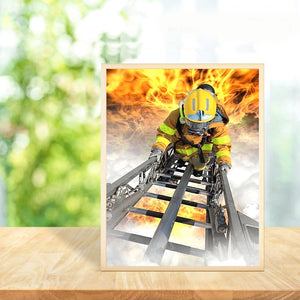 Firefighter 30*40CM(Canvas) Full Round Drill Diamond Painting
