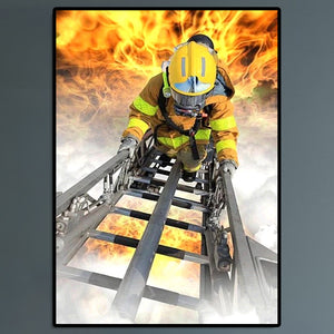 Firefighter 30*40CM(Canvas) Full Round Drill Diamond Painting