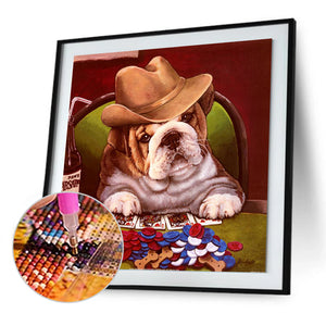 Dog 30*30CM(Canvas) Full Round Drill Diamond Painting