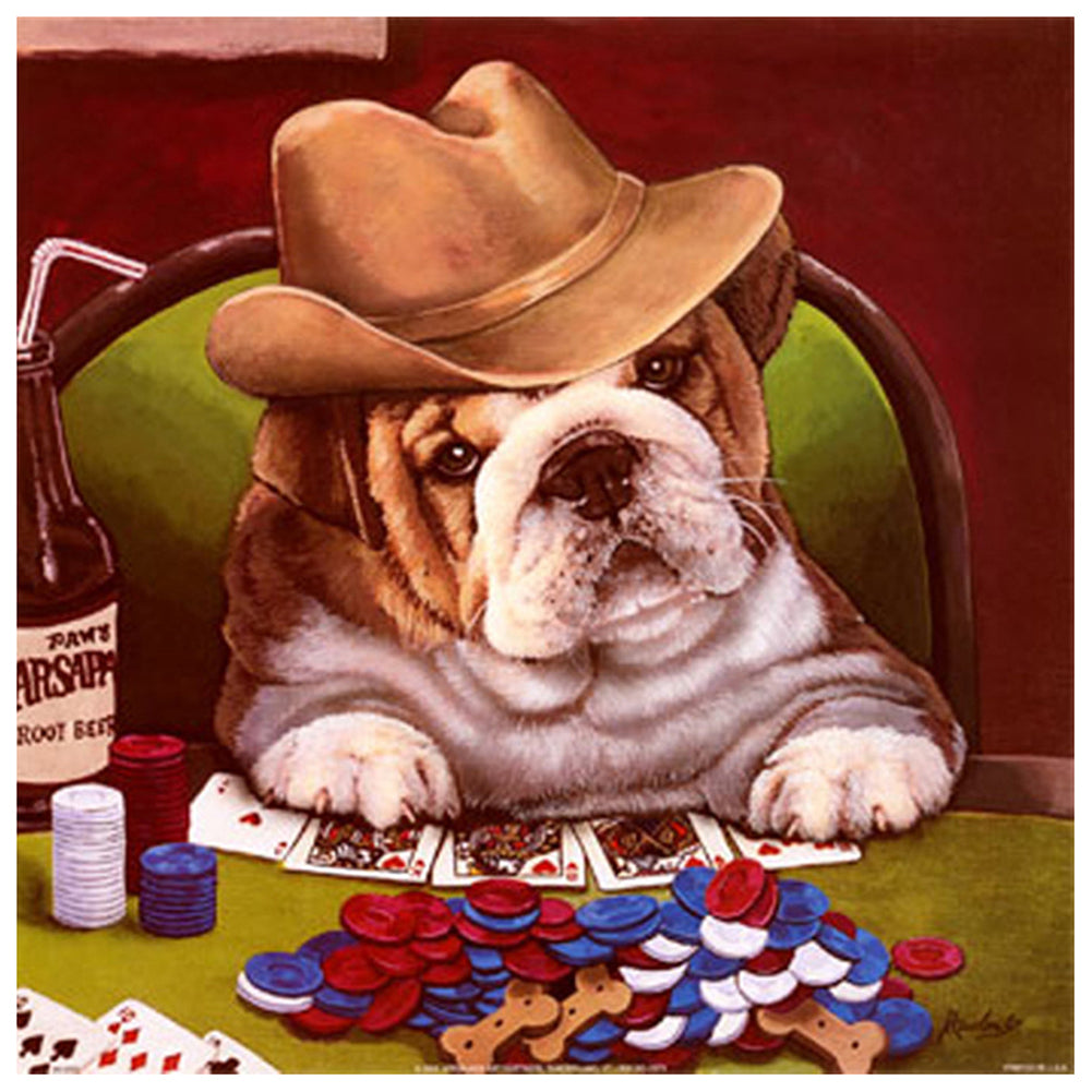 Dog 30*30CM(Canvas) Full Round Drill Diamond Painting