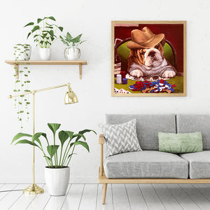 Dog 30*30CM(Canvas) Full Round Drill Diamond Painting