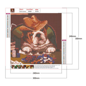 Dog 30*30CM(Canvas) Full Round Drill Diamond Painting