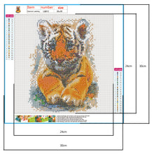 Load image into Gallery viewer, Tiger 30*30CM(Canvas) Full Round Drill Diamond Painting
