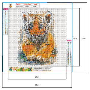 Tiger 30*30CM(Canvas) Full Round Drill Diamond Painting