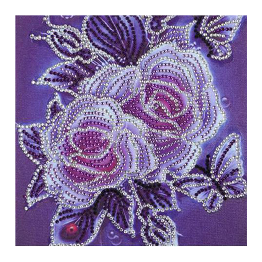 Rose 30*30CM(Canvas) Partial Special Shaped Drill Diamond Painting
