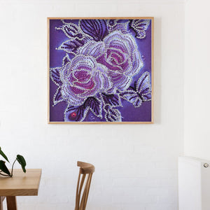 Rose 30*30CM(Canvas) Partial Special Shaped Drill Diamond Painting