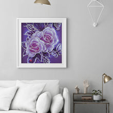 Load image into Gallery viewer, Rose 30*30CM(Canvas) Partial Special Shaped Drill Diamond Painting
