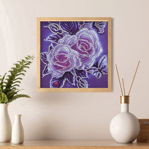 Rose 30*30CM(Canvas) Partial Special Shaped Drill Diamond Painting