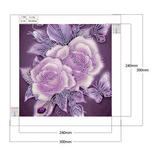 Load image into Gallery viewer, Rose 30*30CM(Canvas) Partial Special Shaped Drill Diamond Painting
