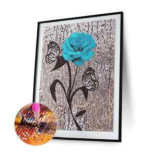 Rose 30*40CM(Canvas) Full Partial Special Shaped Drill Diamond Painting