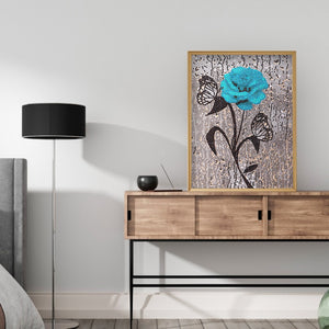 Rose 30*40CM(Canvas) Full Partial Special Shaped Drill Diamond Painting
