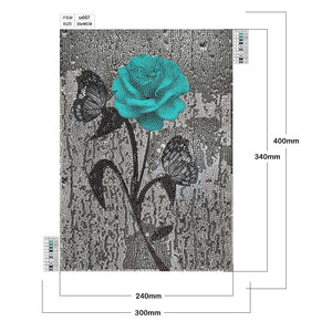 Rose 30*40CM(Canvas) Full Partial Special Shaped Drill Diamond Painting