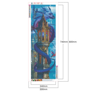 Dragon 30*80CM(Canvas) Full Round Drill Diamond Painting
