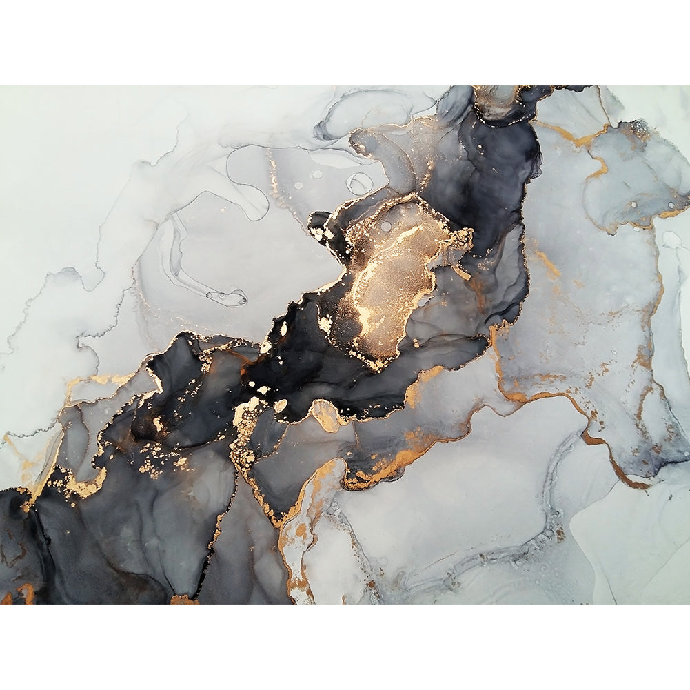 Gold-Leaf Marble 40*30CM(Canvas) Full Round Drill Diamond Painting