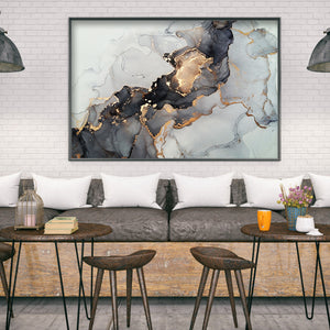 Gold-Leaf Marble 40*30CM(Canvas) Full Round Drill Diamond Painting