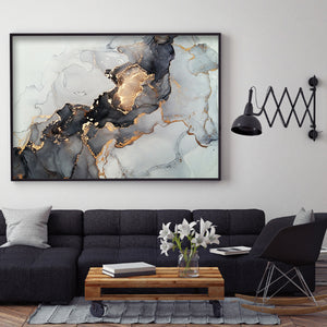 Gold-Leaf Marble 40*30CM(Canvas) Full Round Drill Diamond Painting